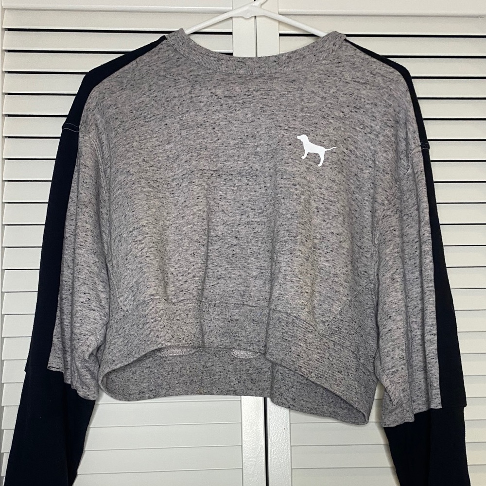 Victoria's Secret PINK Cropped Sweatshirt (Grey)